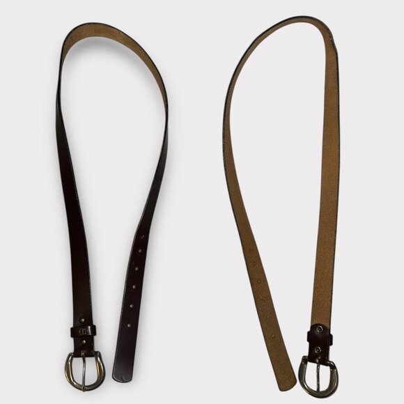 VTG Etienne Aigner Oxblood Red Leather Shoulder Bag & Belt Set 70s-80s Germany - Picture 12 of 13